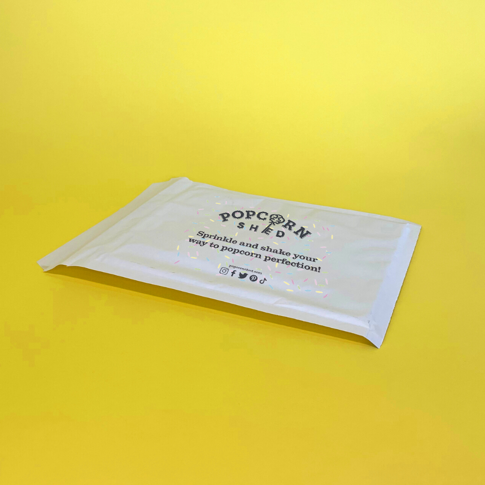 Custom Full Colour Printed White Padded Envelopes & Mailers - 180mm x 265mm