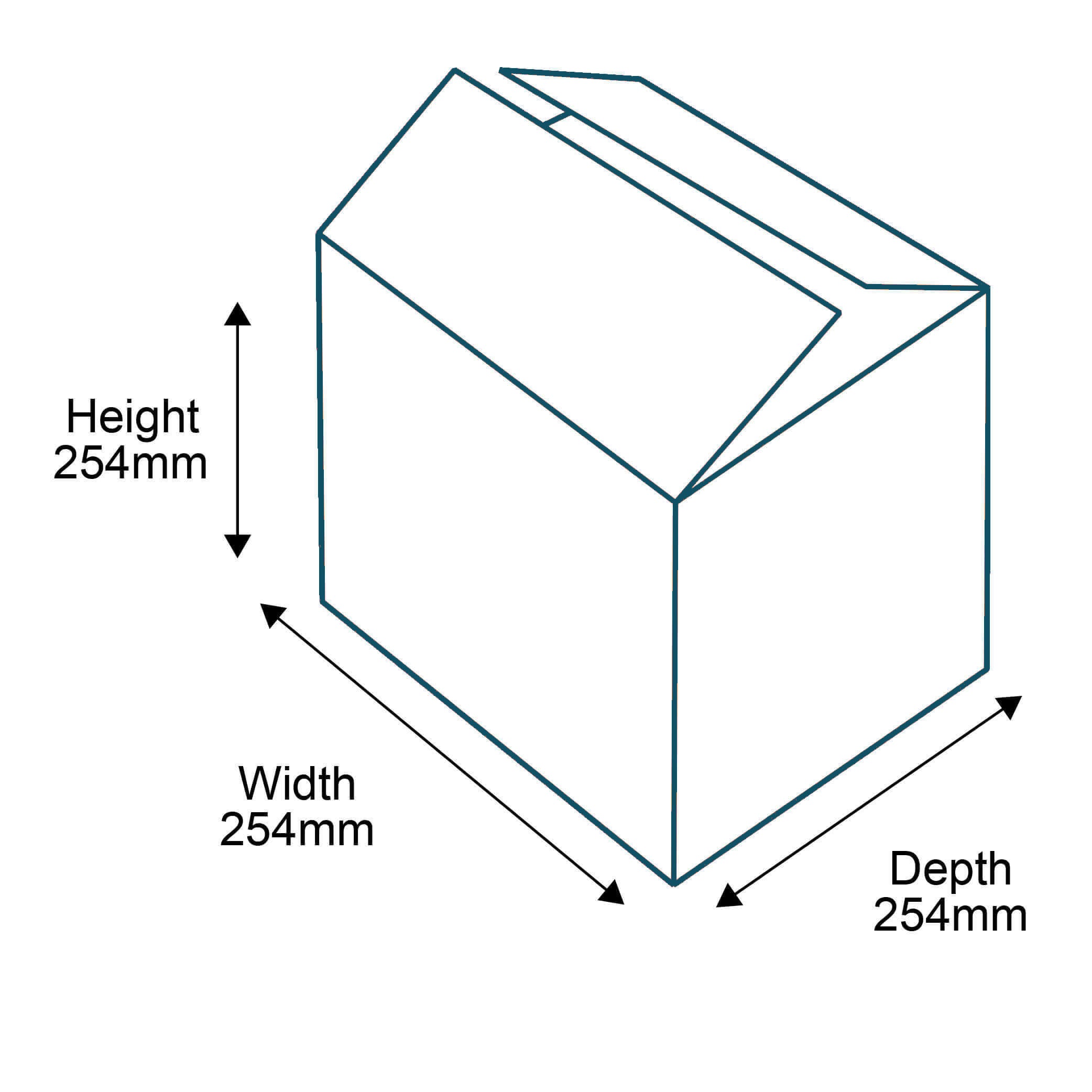 Double Wall Cardboard Boxes - 254mm x 254mm x 254mm