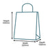 Premium Brown Twist Handle Paper Carrier Bags - 220mm x 100mm x 330mm