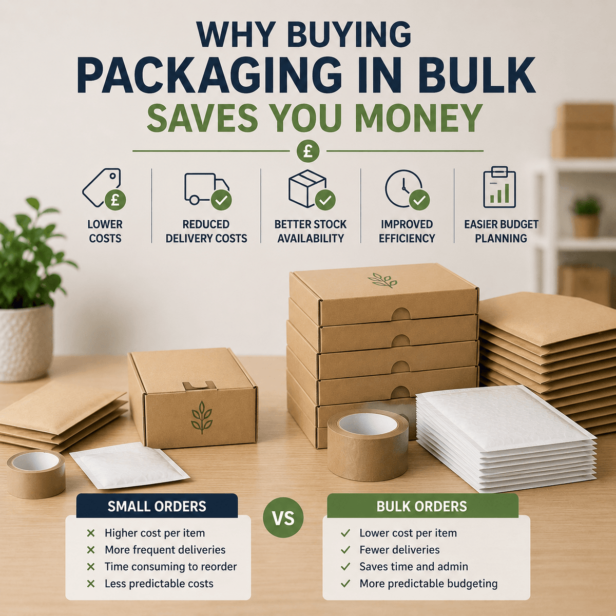 Why Buying Packaging in Bulk Saves You Money