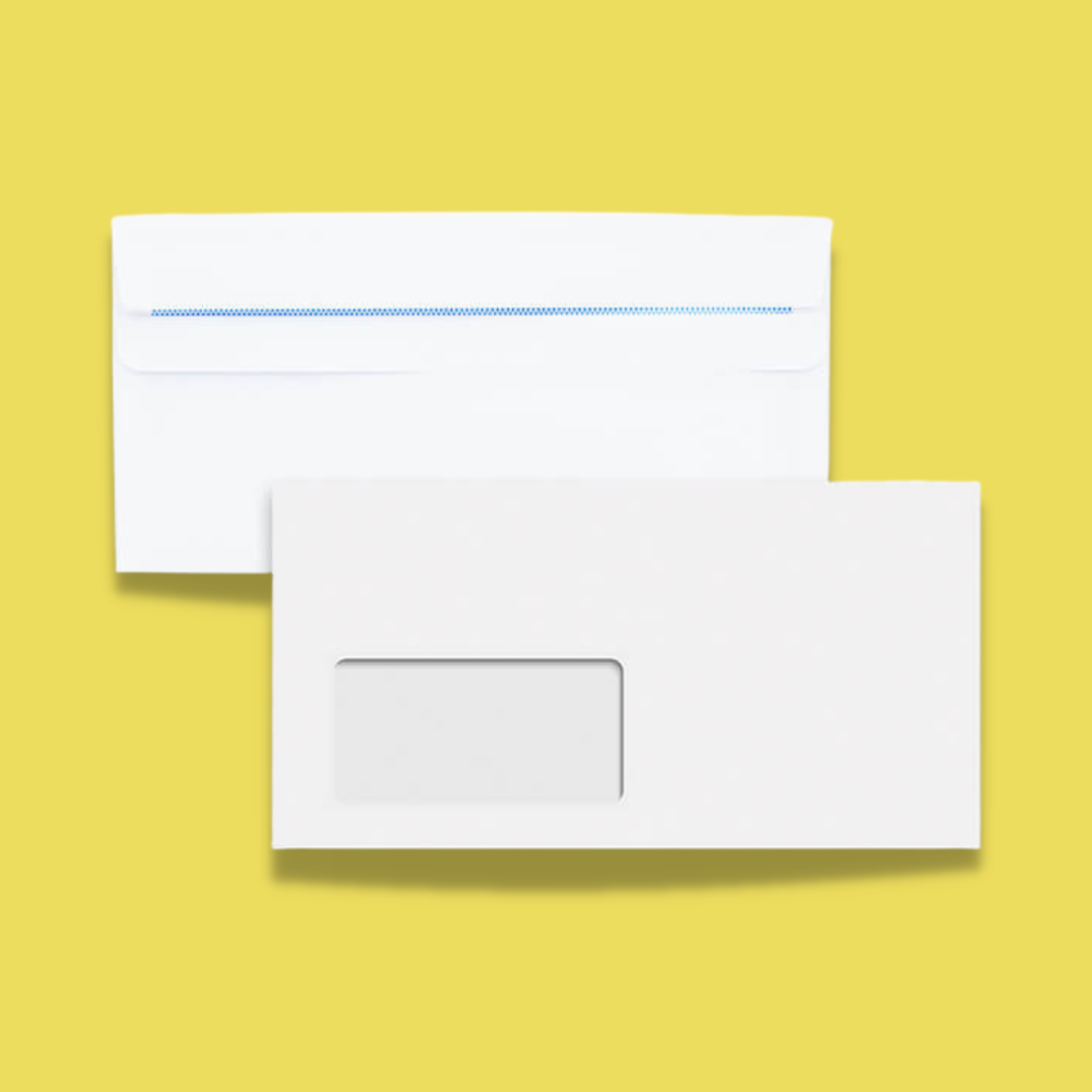 Self Seal DL Windowed Wallet Envelopes - 110mm x 220mm