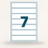 7 Per Sheet Laser Labels - 192x39mm