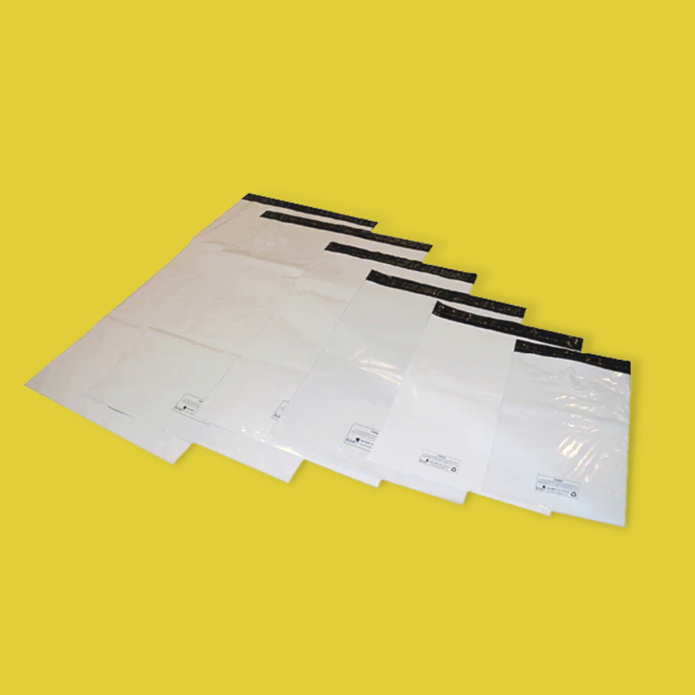 White Heavy Duty Mailing Bags - 250mm x 350mm