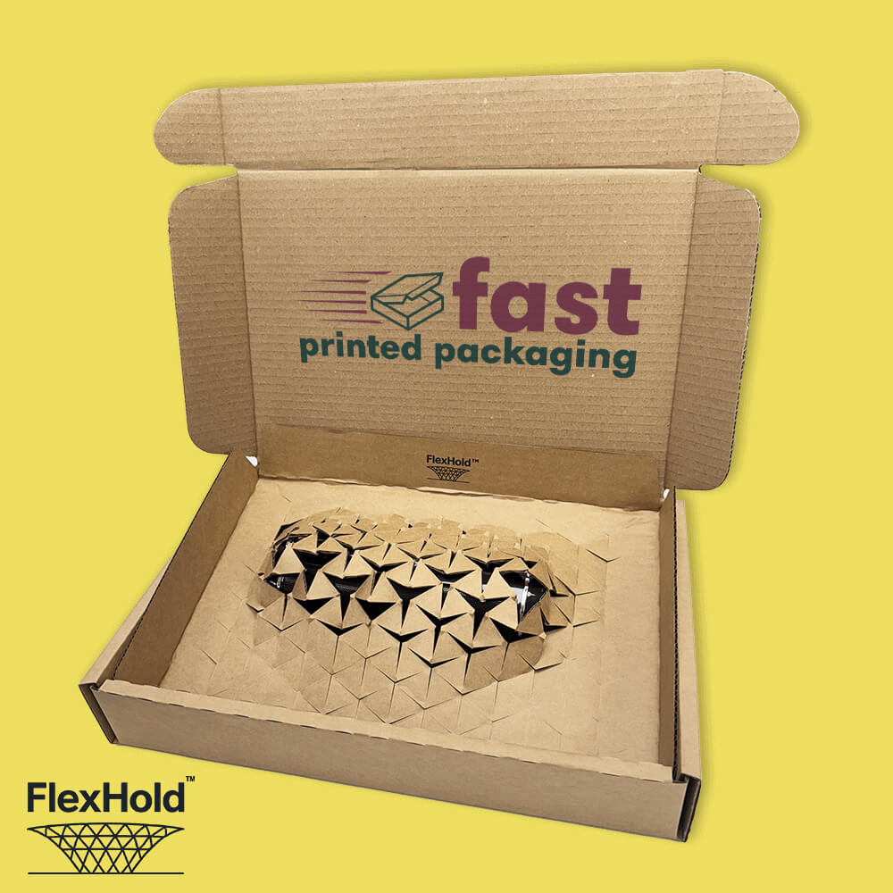 Custom Full Colour Printed Brown FlexHold™ Boxes - 320mm x 220mm x 55mm