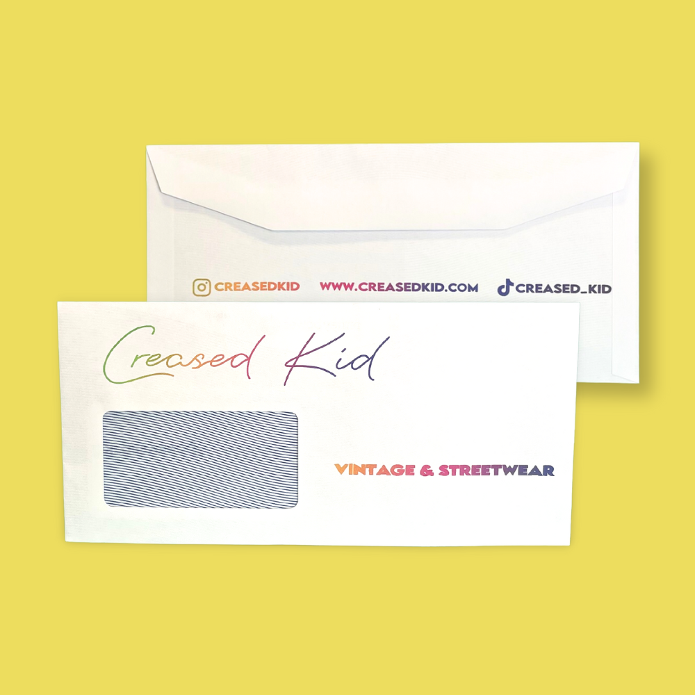 Custom Full Colour Printed Gummed DL Windowed Envelopes - 114mm x 235mm