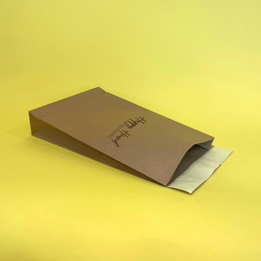 Custom Full Colour Printed Brown Paper Mailing Bags - 260mm x 70mm x 410mm