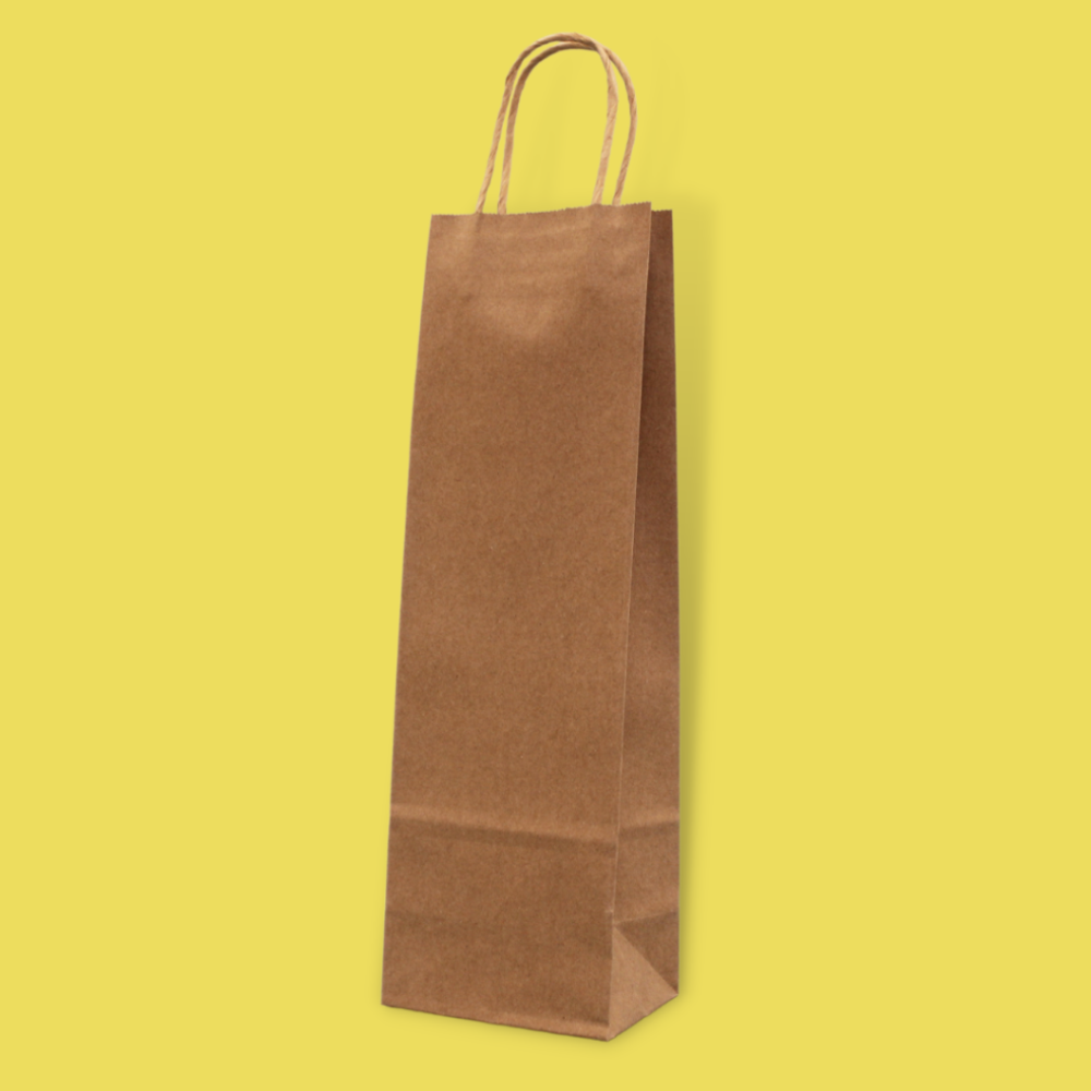 Brown Twist Handle Paper Carrier Bags - 110mm x 85mm x 360mm