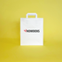 Custom Full Colour Printed White Tape Handle Paper Carrier Bags - 254mm x 140mm x 305mm