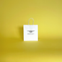 Custom Full Colour Printed White Twist Handle Paper Carrier Bags - 190mm x 80mm x 210mm