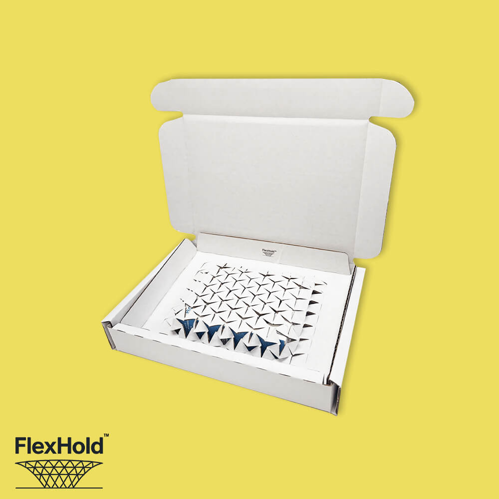 White FlexHold™ Boxes - 200mm x 150mm x 35mm