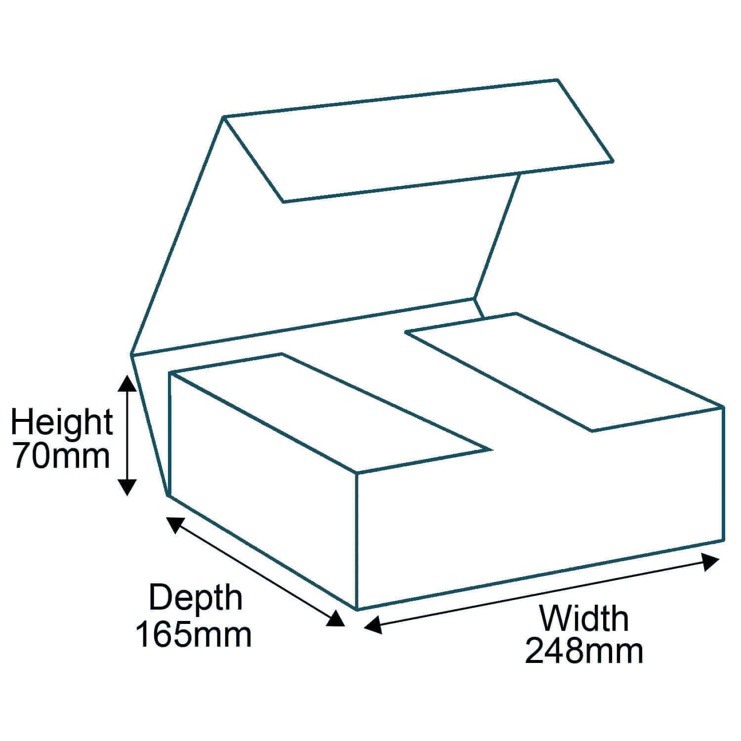 Parcelsend Book Wrap Mailers - 248mm x 165mm x 70mm