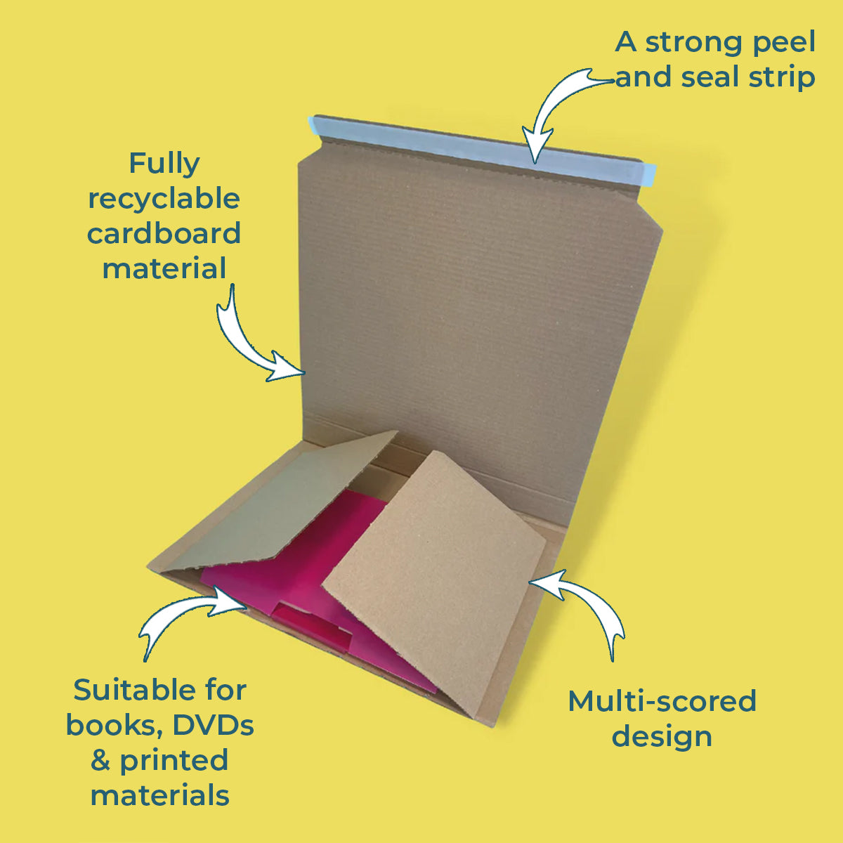 Parcelsend Book Wrap Mailers - 248mm x 165mm x 70mm