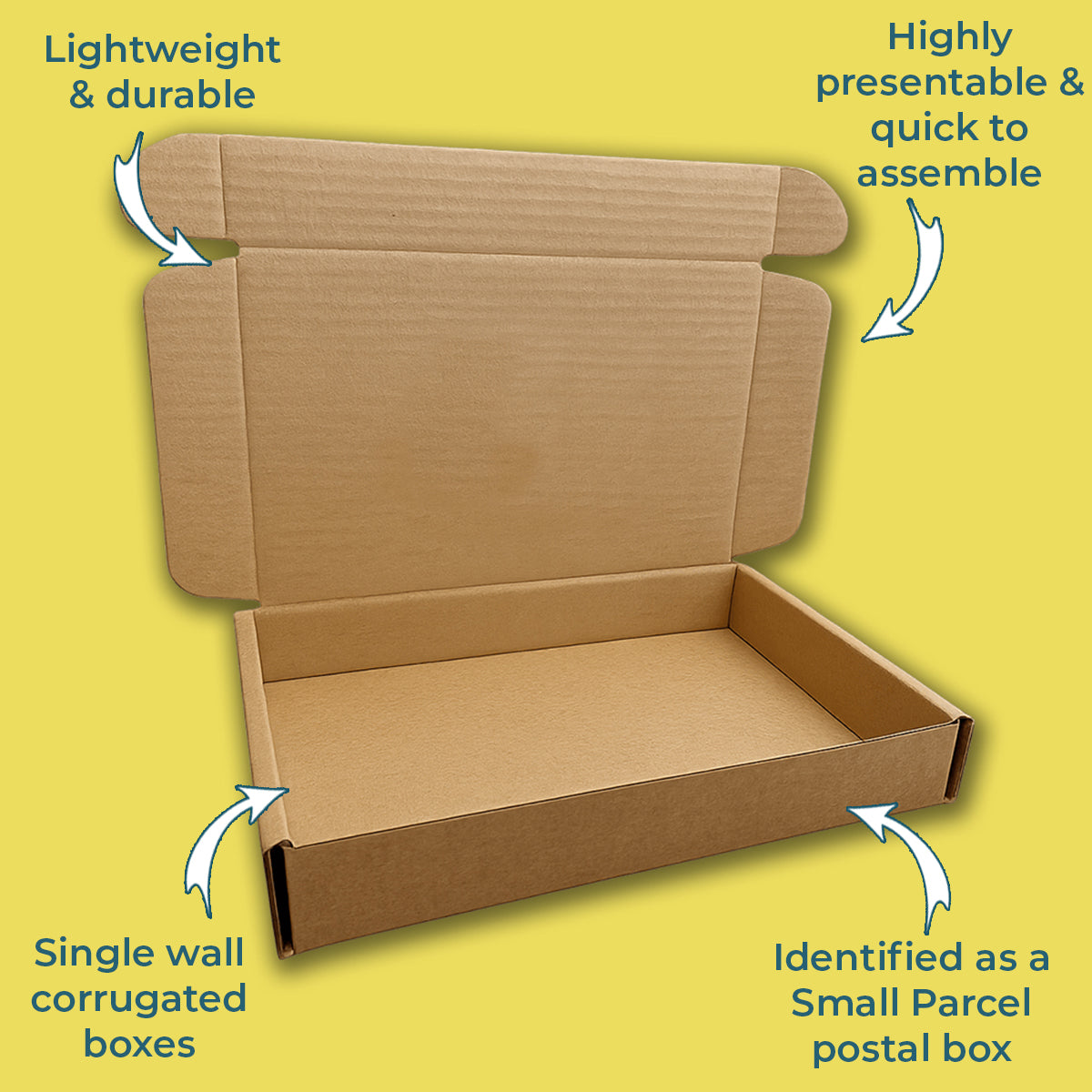 Brown PiP Small Parcel Postal Box - 340mm x 210mm x 50mm