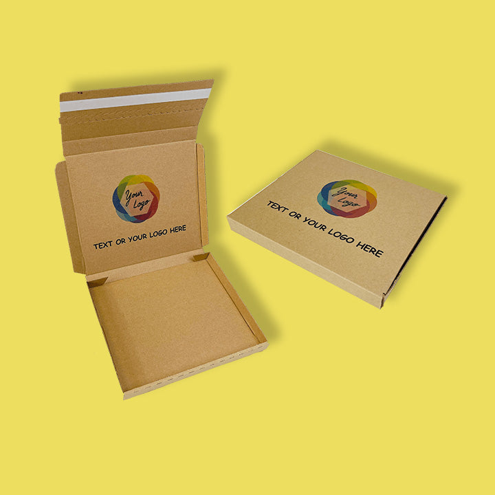 Custom Full Colour Printed Brown PiP Large Letter Postal Box - 240mm x 210mm x 19mm