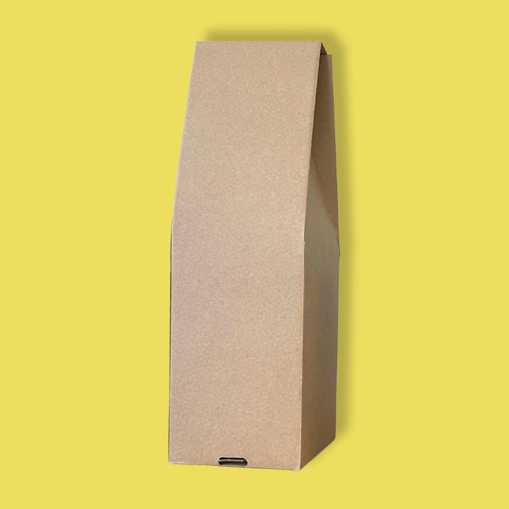 Single Bottle Brown Pinch Top Boxes - 120mm x 120mm x 395mm