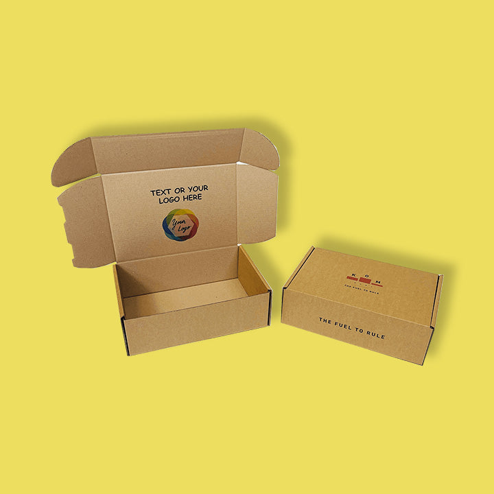 Custom Full Colour Printed Brown PiP Small Parcel Postal Box - 290mm x 208mm x 95mm