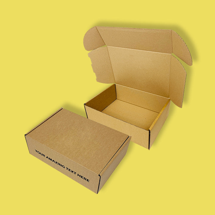 Custom Full Colour Printed Brown PiP Small Parcel Postal Box - 375mm x 255mm x 150mm