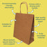 Premium Brown Twist Handle Paper Carrier Bags - 220mm x 100mm x 330mm