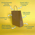 Brown Twist Handle Paper Carrier Bags - 320mm x 140mm x 420mm