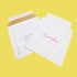 Custom Full Colour Printed Premium White Corrugated Cardboard Envelopes & Mailers - 180mm x 180mm