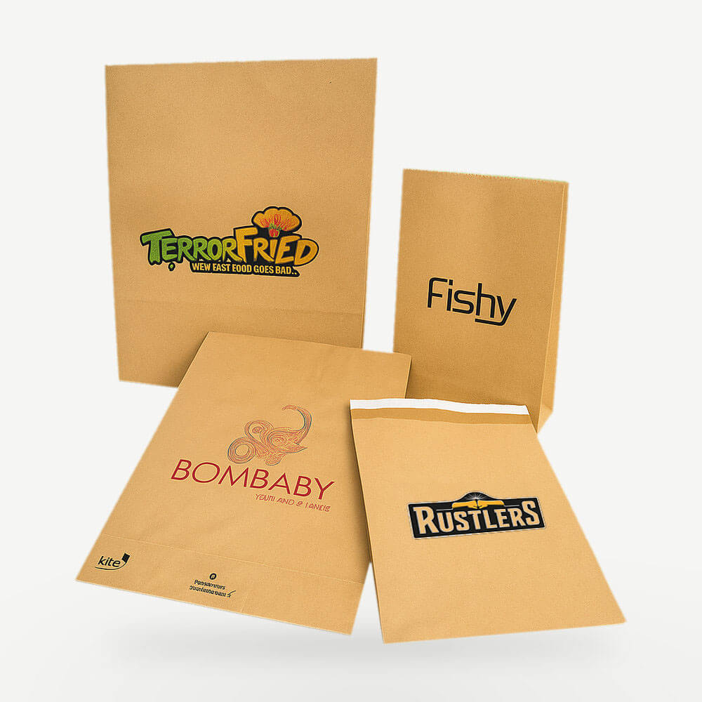 Customised Printed Heavy Duty Paper Mailing Bags Printed Sample