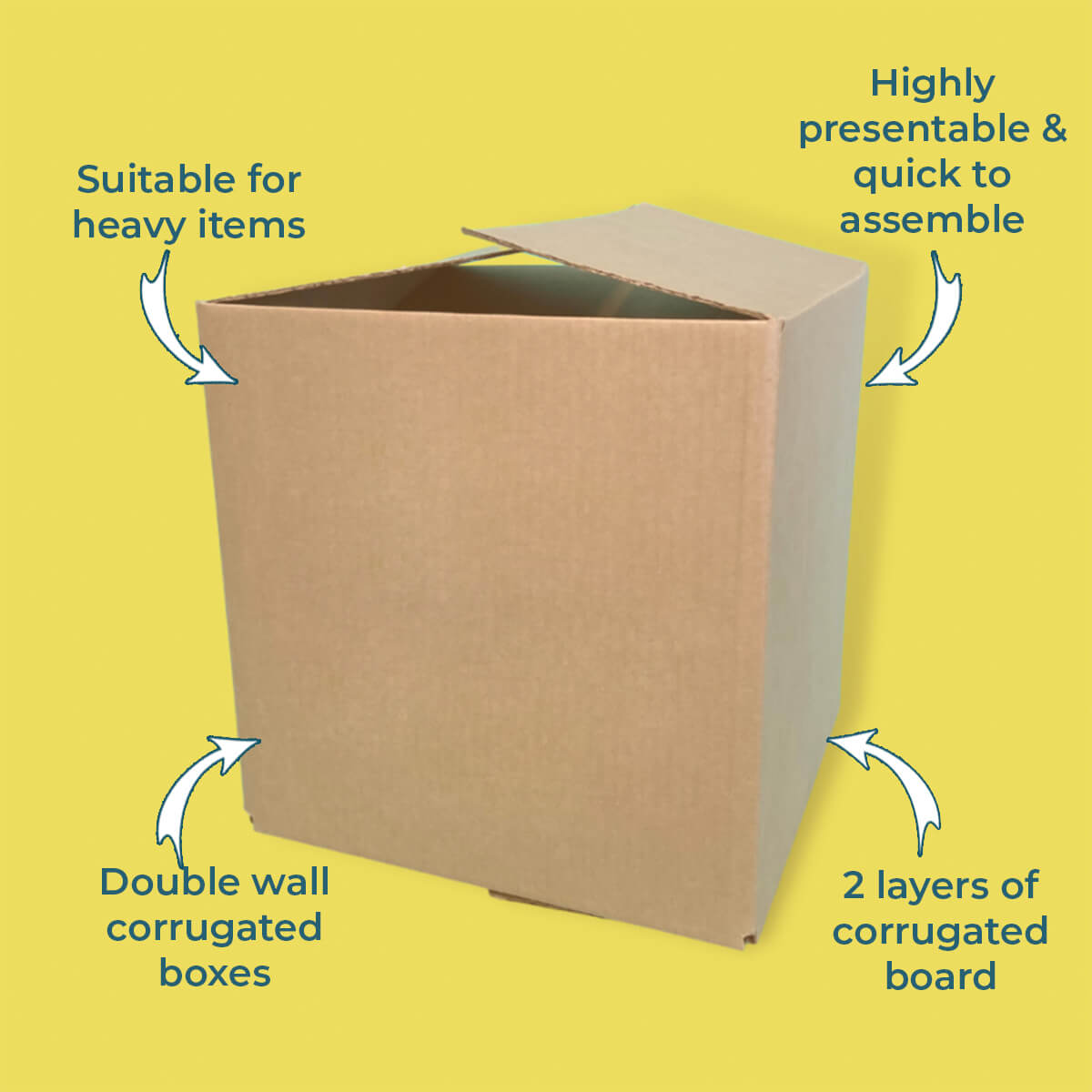 Double Wall Cardboard Boxes - 229mm x 229mm x 229mm