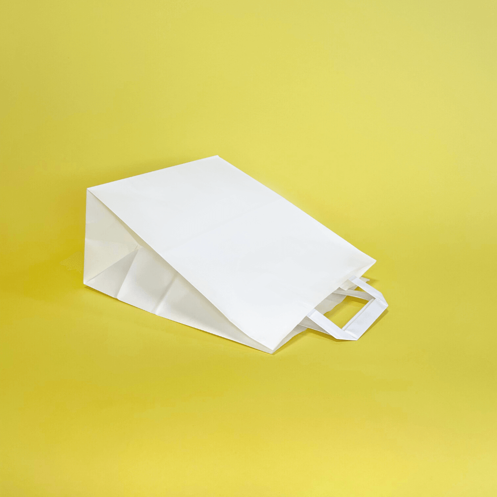 Extra Large White Tape Handle Paper Carrier Bags - 305mm x 127mm x 406mm