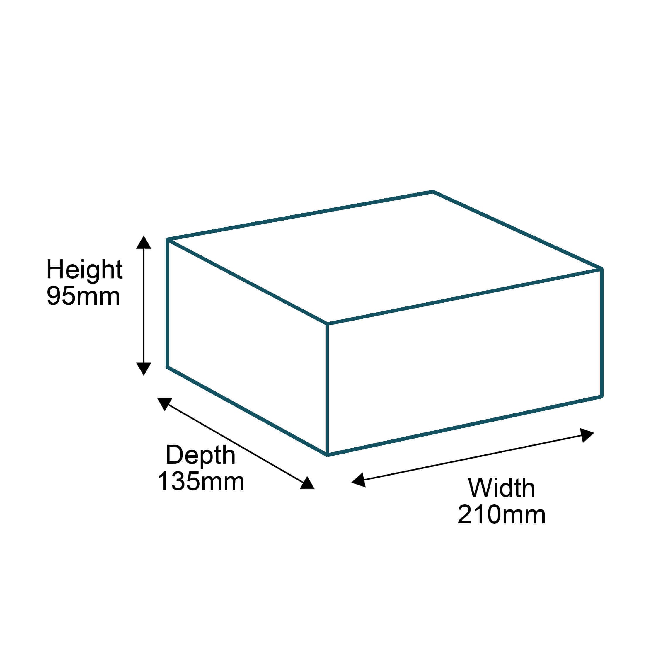 Custom Full Colour Printed White Magnetic Box - 210mm x 135mm x 95mm