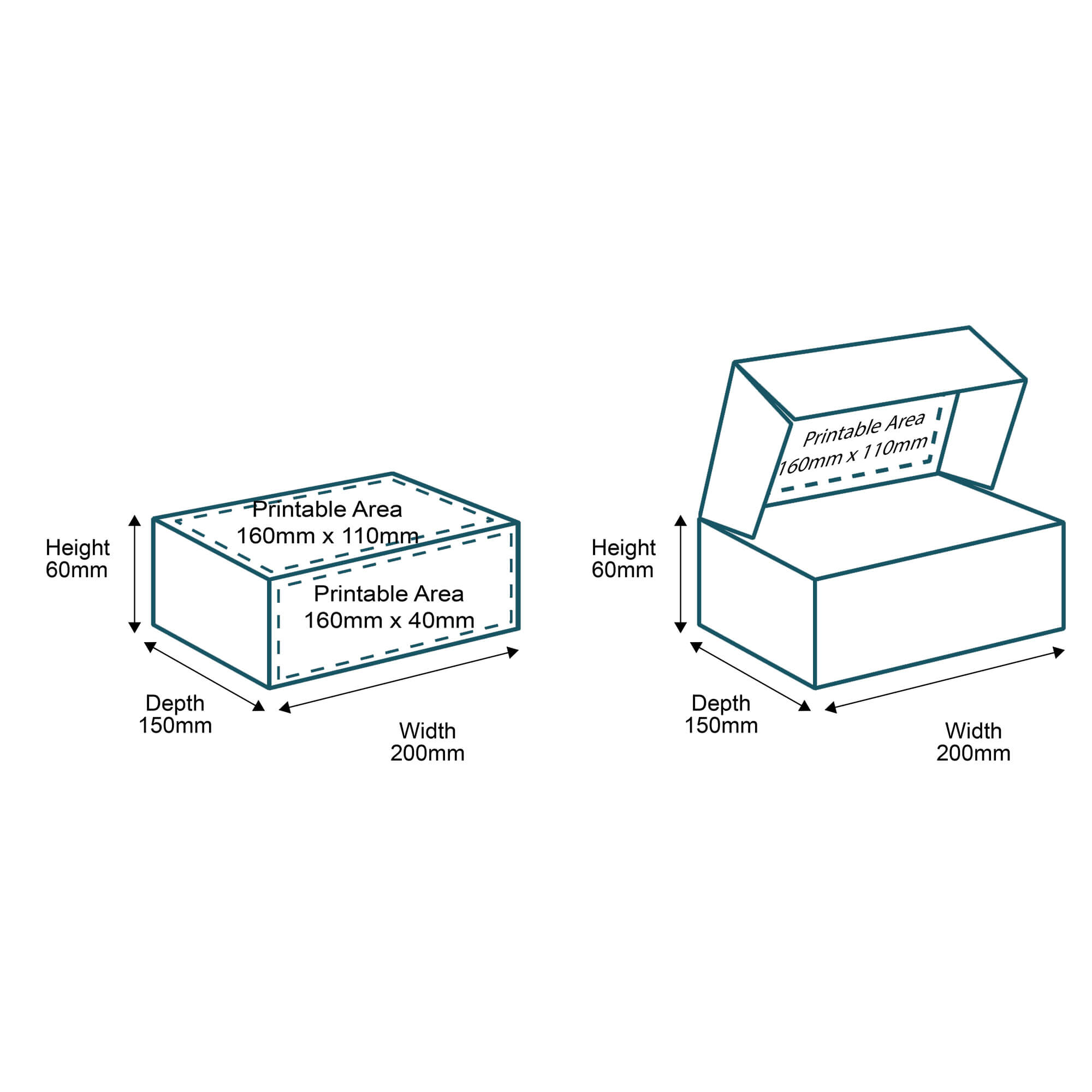 Brown FlexHold™ Boxes - 200mm x 150mm x 60mm
