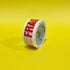 White & Red Fragile Packaging Warning Tape - 48mm x 66m