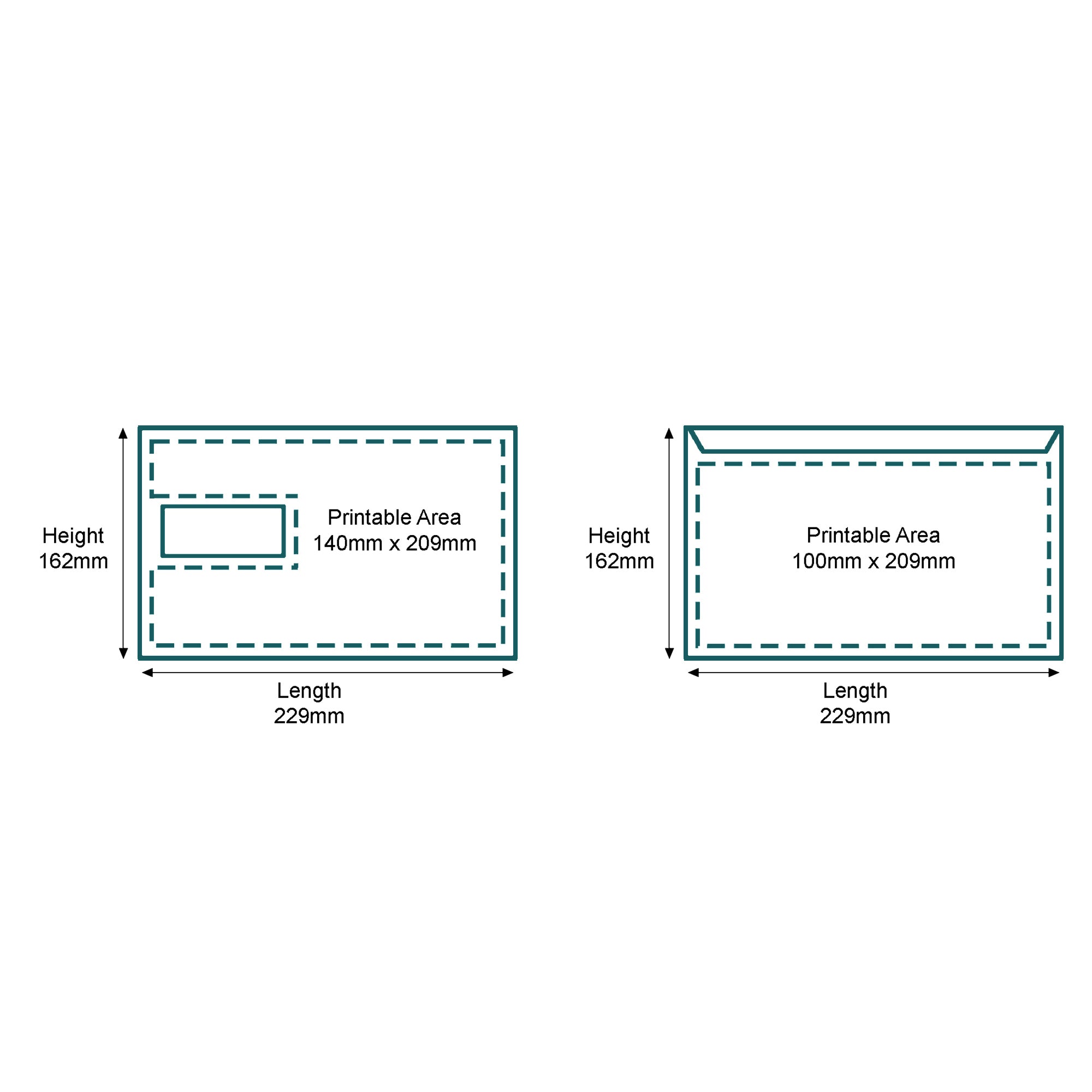 Custom Full Colour Printed Gummed C5 Non Windowed Envelopes - 162mm x 229mm
