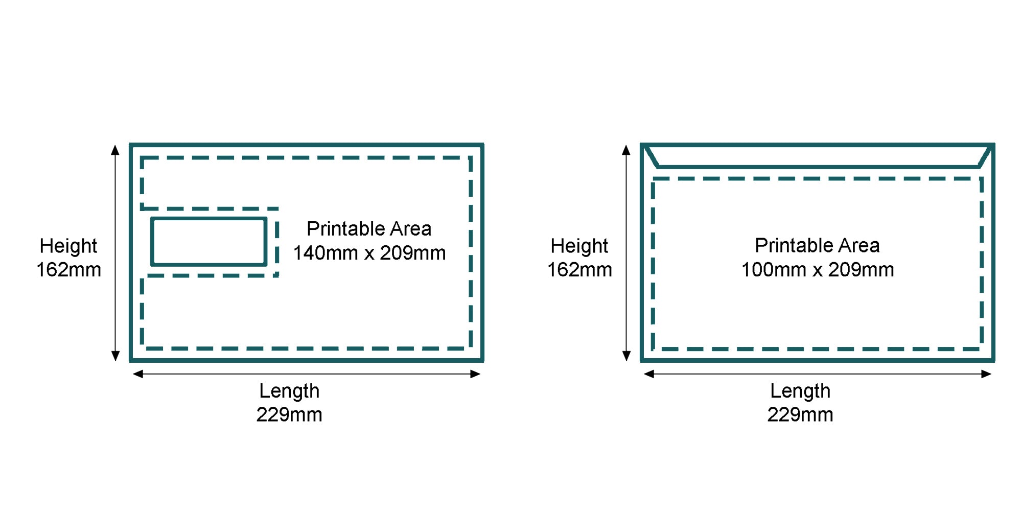Custom Full Colour Printed Gummed C5 Windowed Envelopes - 162mm x 229mm