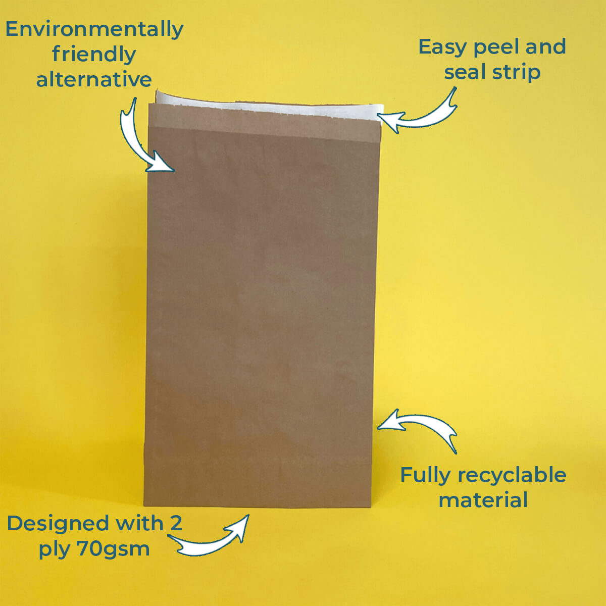 Brown Heavy Duty Paper Mailing Bags - 330mm x 100mm x 485mm