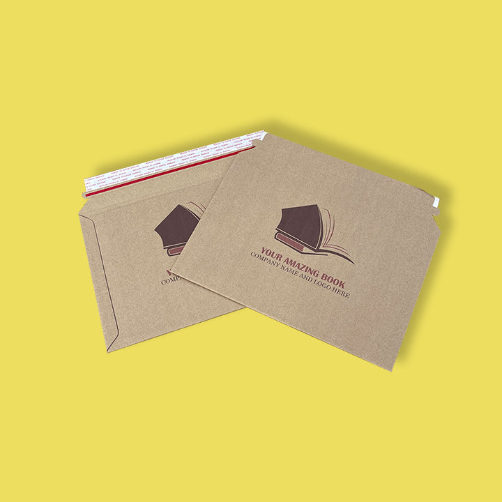 Custom Full Colour Printed Premium Corrugated Cardboard Envelopes & Mailers - 194mm x 292mm