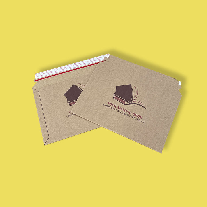 Custom Full Colour Printed Premium Corrugated Cardboard Envelopes & Mailers - 249mm x 352mm