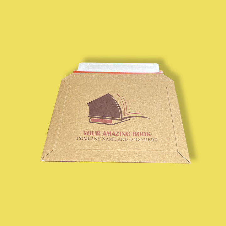 Custom Full Colour Printed Capacity Book Mailers - Gusseted Solid Board - 278mm x 400mm