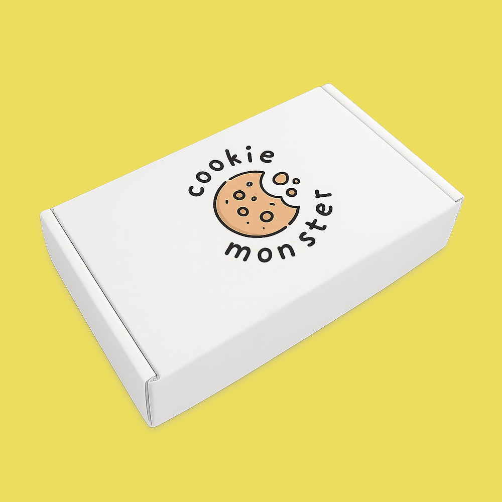 Custom Full Colour Printed White PiP Small Parcel Postal Box - 340mm x 210mm x 50mm