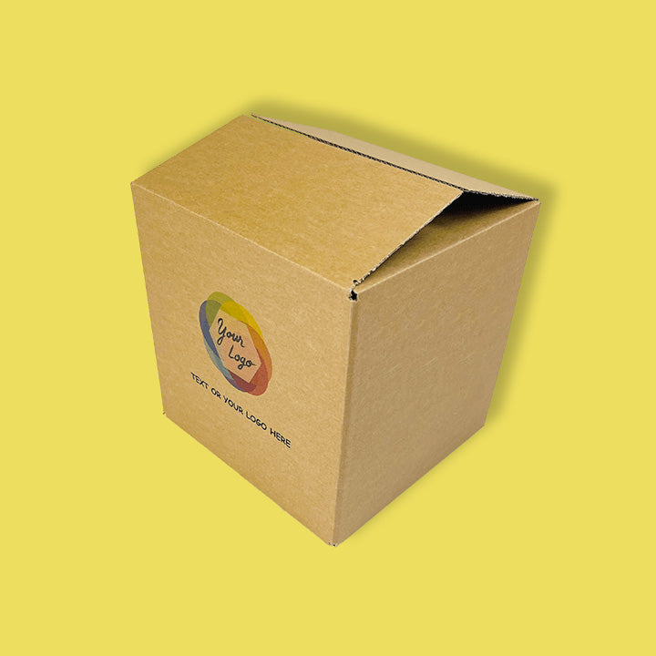 Custom Full Colour Printed Single Wall Cardboard Boxes - 127mm x 127mm x 127mm