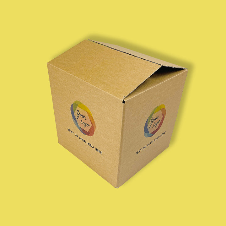 Custom Full Colour Printed Single Wall Cardboard Boxes - 254mm x 254mm x 254mm