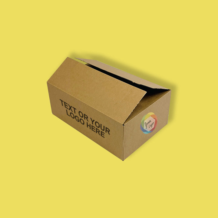 Custom Full Colour Printed Brown PiP Small Parcel Postal Box - 350mm x 250mm x 160mm