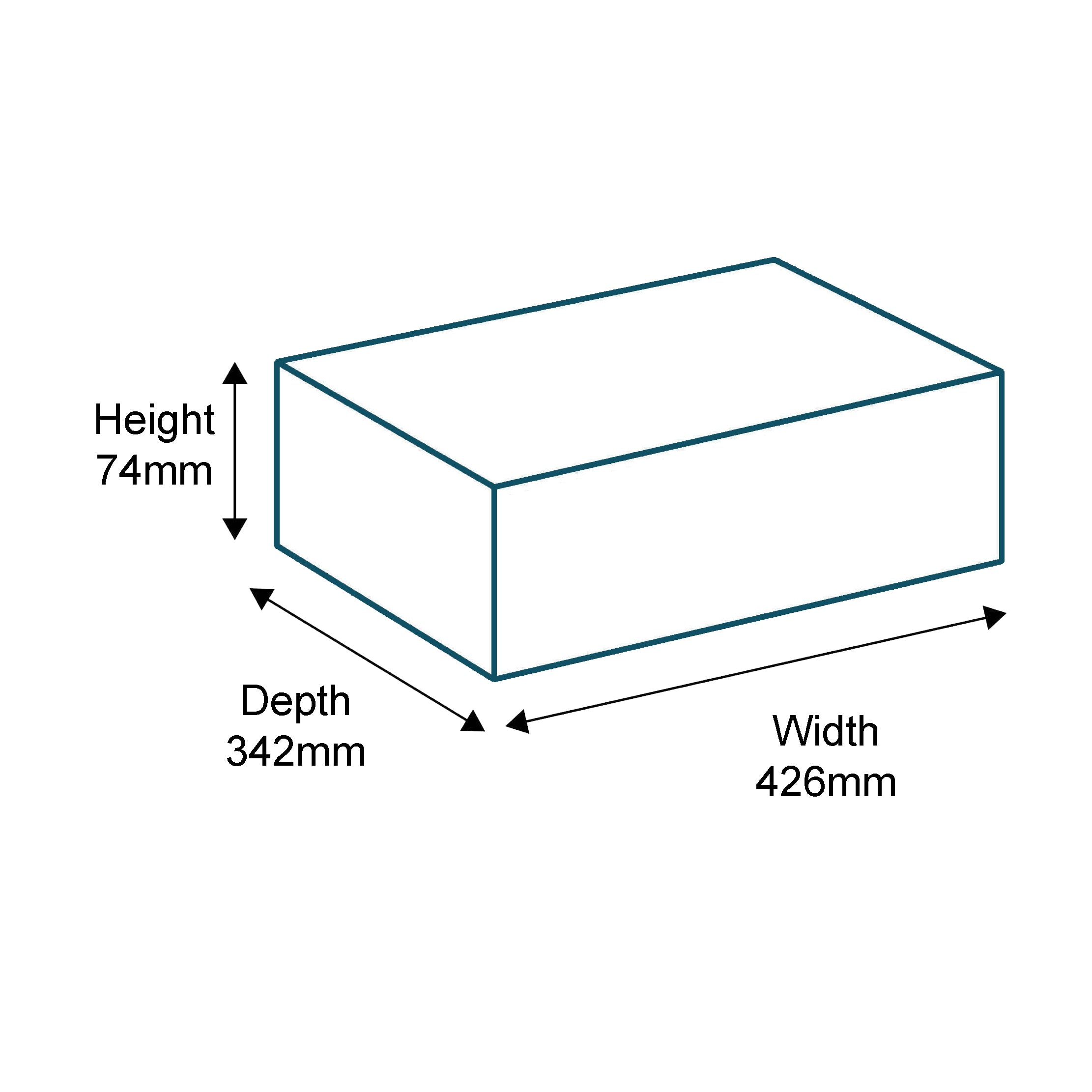 White PiP Small Parcel Postal Box - 426mm x 342mm x 74mm