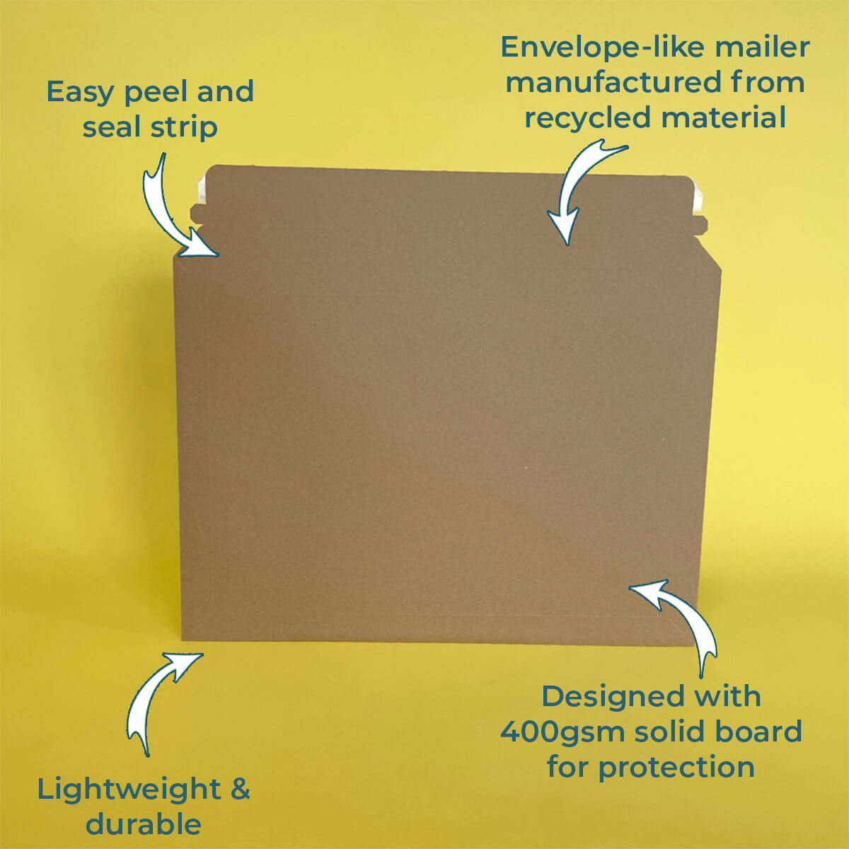 Solid Board Cardboard Envelopes & Mailers 194mm x 292mm