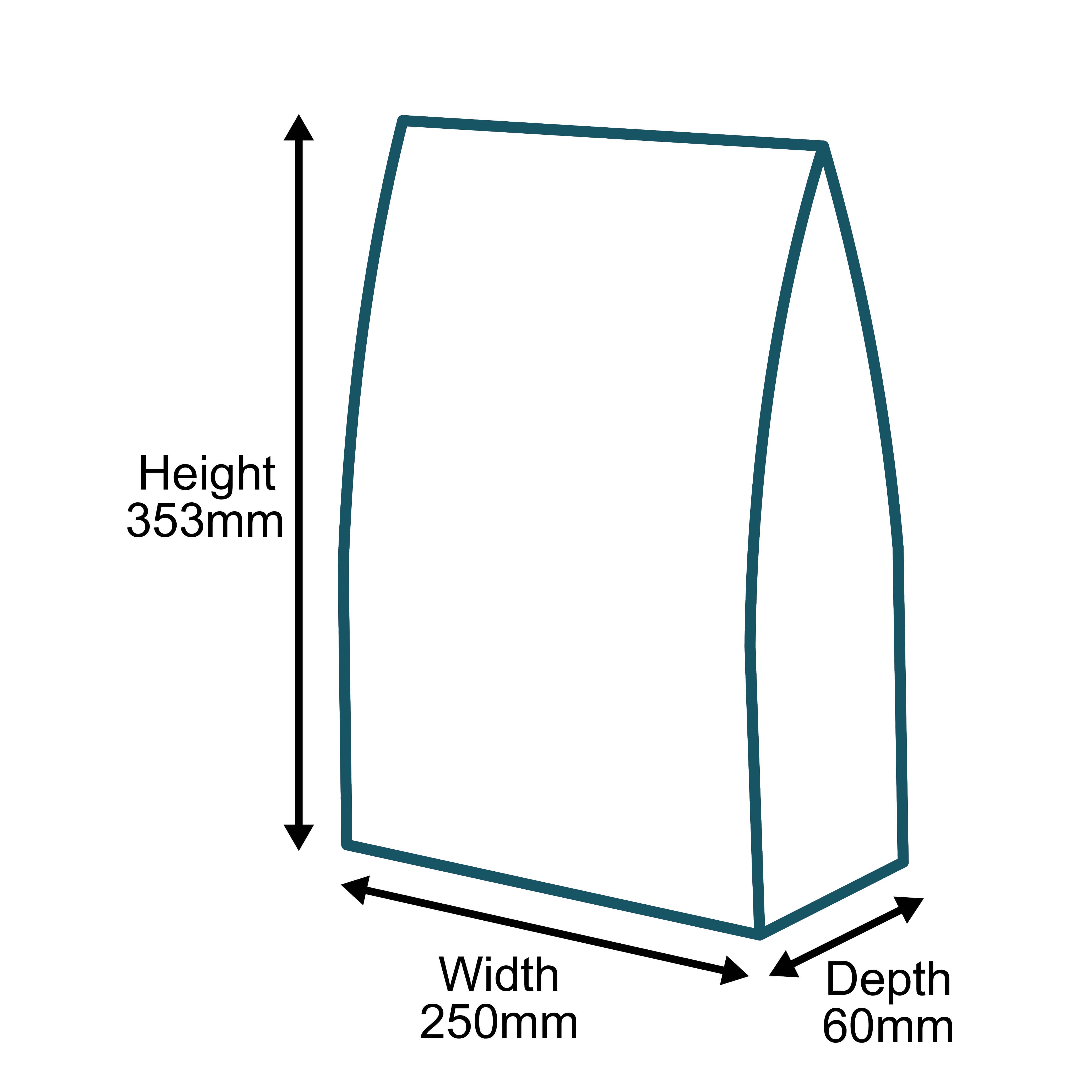 Custom Full Colour Printed Brown Paper Mailing Bags - 250mm x 60mm x 353mm