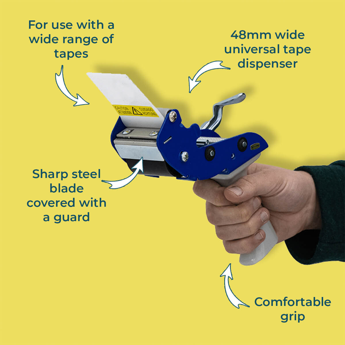 Universal 48mm Tape Dispenser Gun - All Cores Sizes