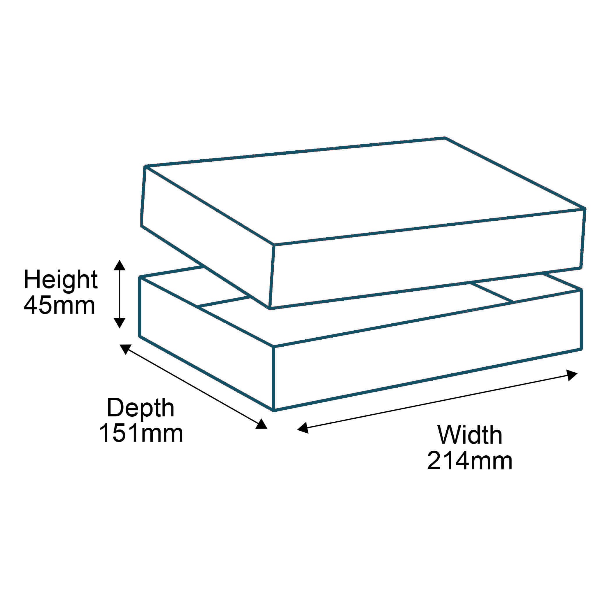 Brown A5 Telescopic Boxes - 214mm x 151mm x 45mm