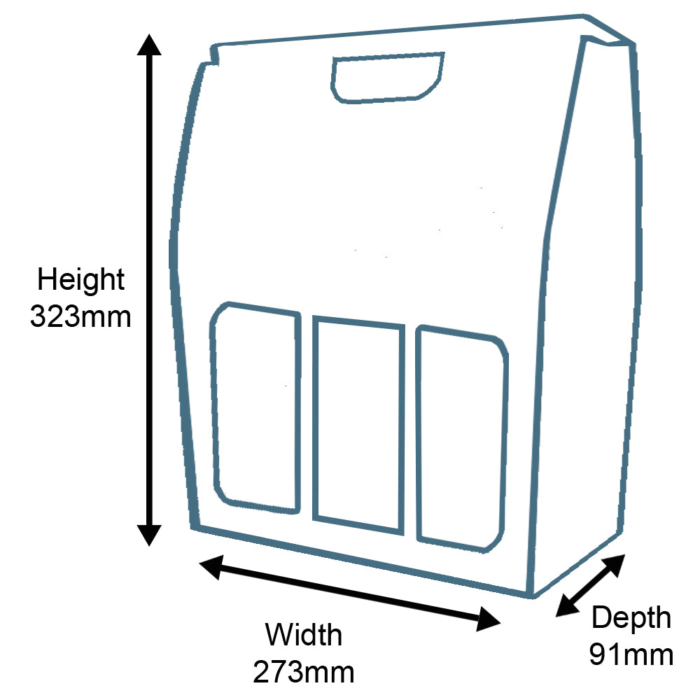 Custom Full Colour Printed Triple Bottle Brown Pinch Top Box - 273mm x 91mm x 323mm