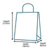 Custom Full Colour Printed Brown Twist Handle Paper Carrier Bags - 190mm x 80mm x 210mm