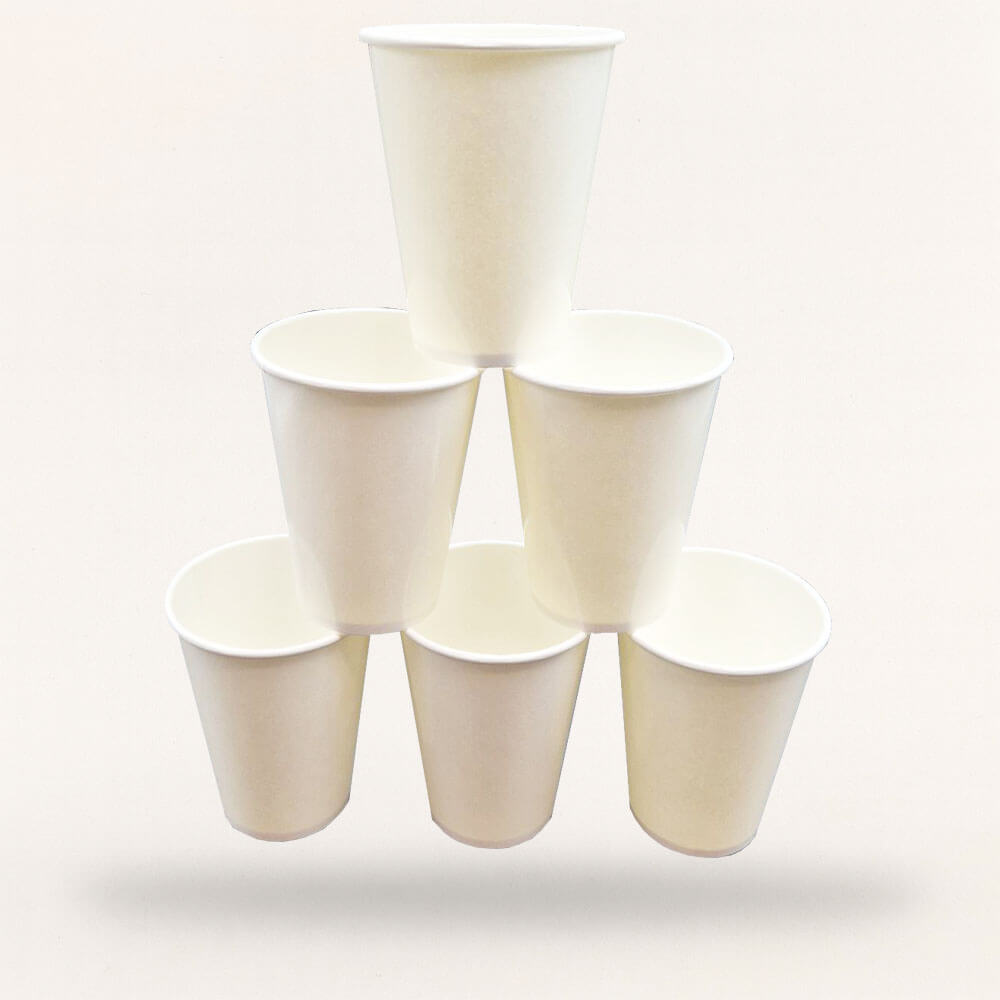 Single Wall White Paper Cups