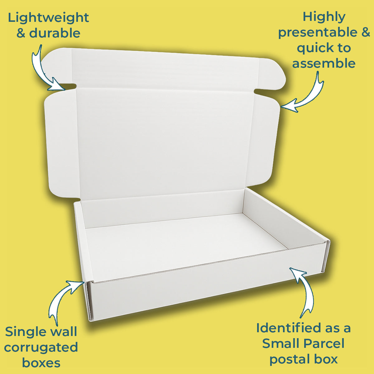 Parcelsend White PiP Small Parcel Postal Box - 340mm x 210mm x 50mm