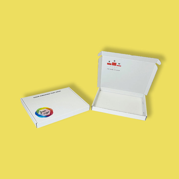 Custom Full Colour Printed White PiP Small Parcel Postal Box - 400mm x 330mm x 40mm